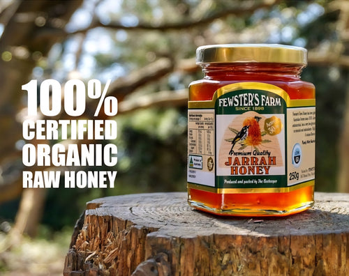 Fewster’s Farm Organic Raw Jarrah Honey TA30+